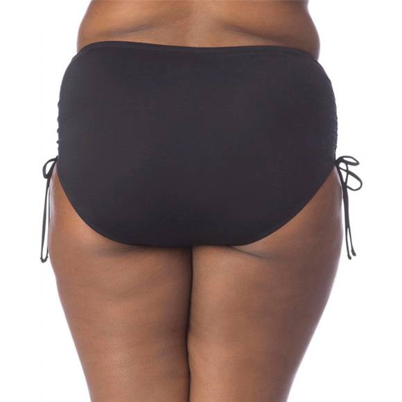NEW KENNETH COLE adjustable high waist tankini bottom - plus size in solid black - Picture 2 of 2